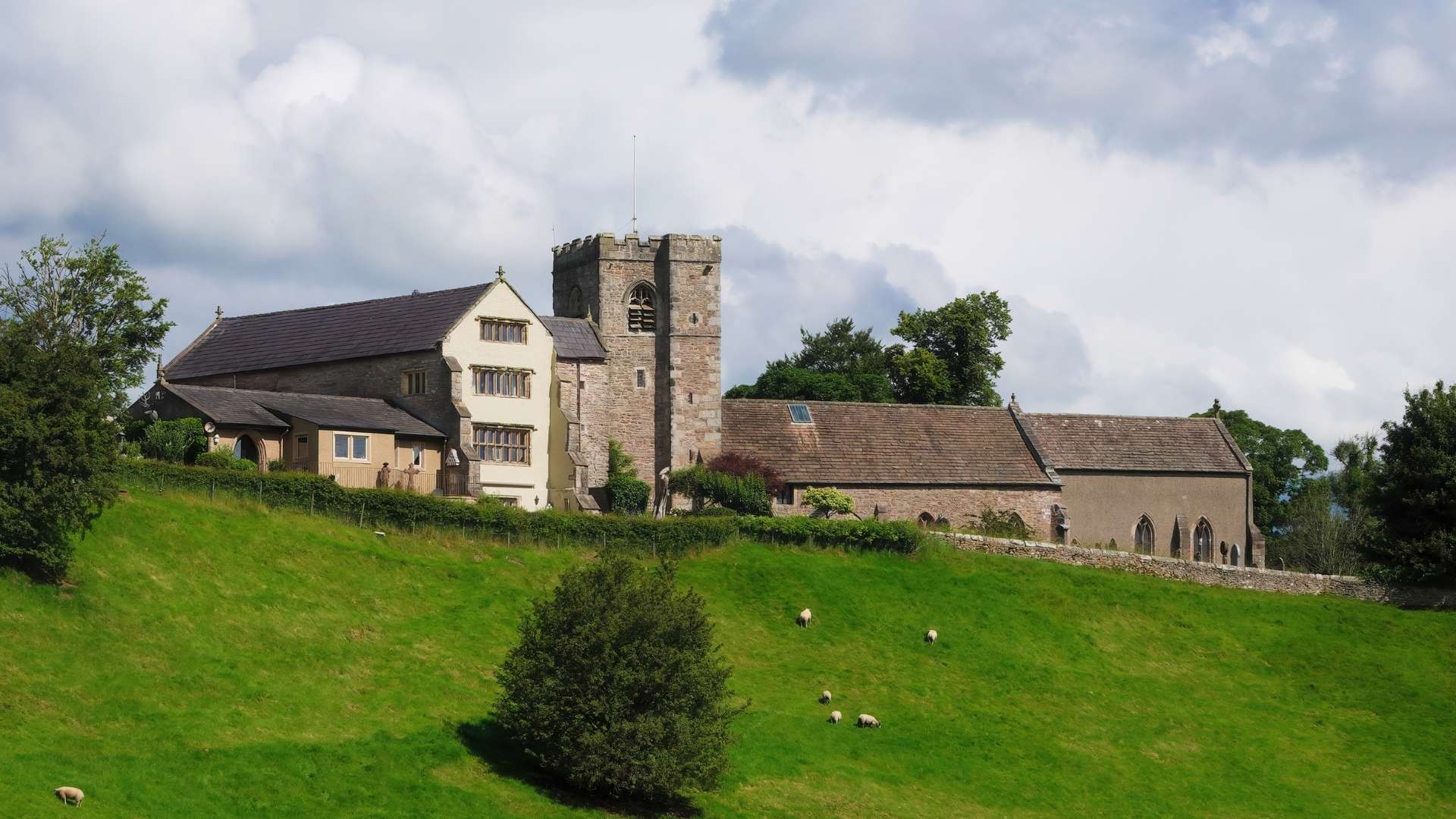 Great Mitton hall and church